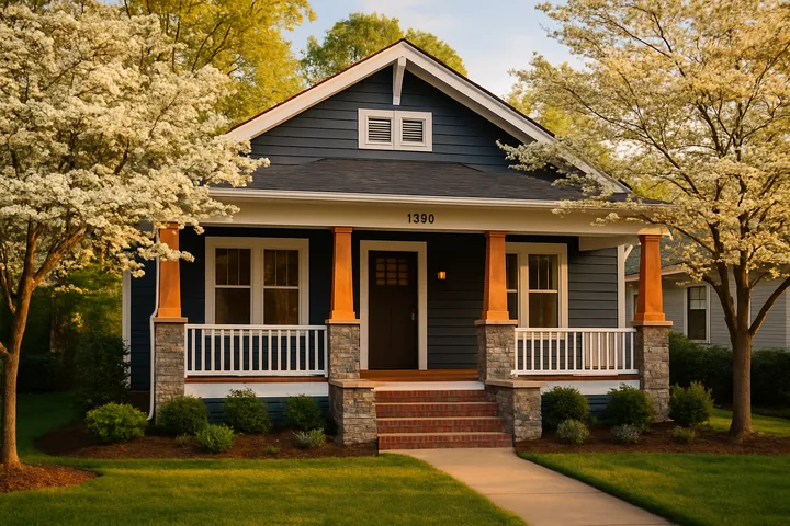 Illustrative Plaza Midwood Charlotte renovated bungalow